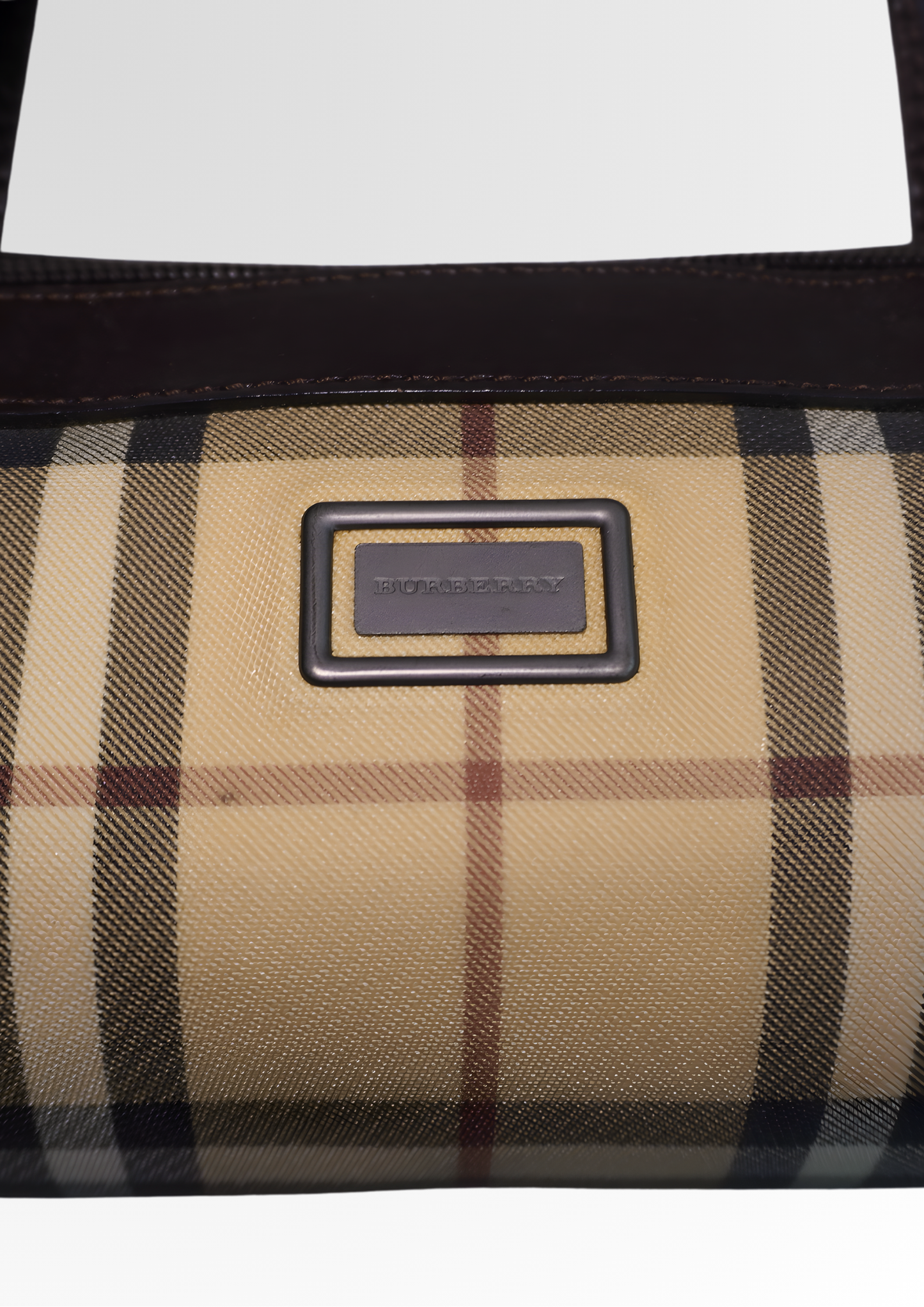 BURBERRY HOUSE CHECK MINI BARREL HANDBAG