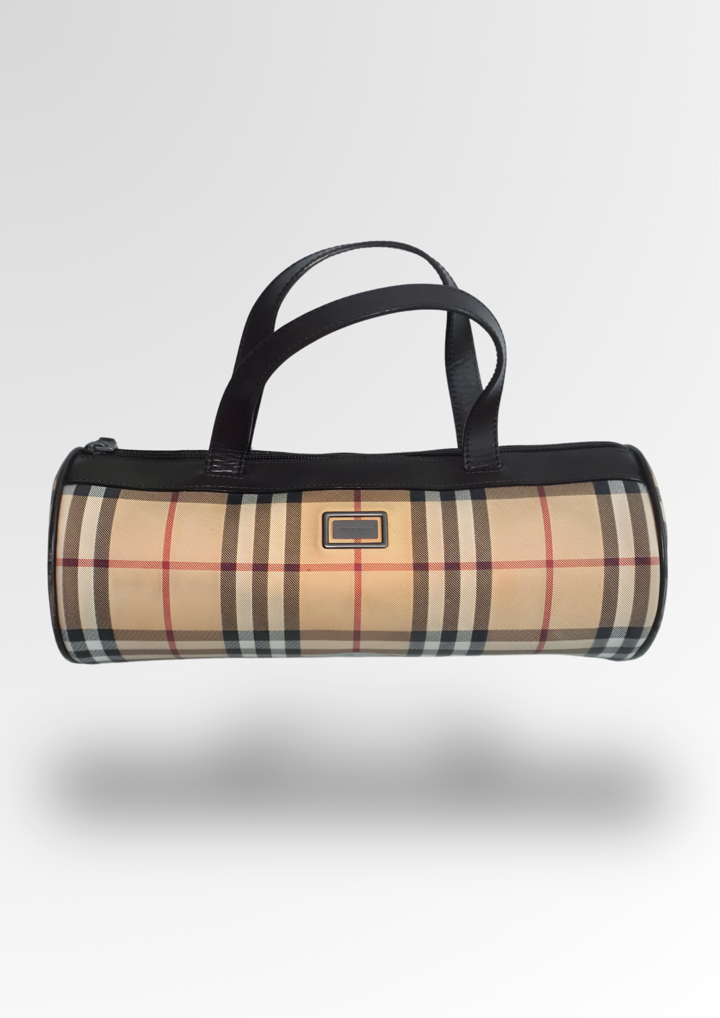 BURBERRY HOUSE CHECK MINI BARREL HANDBAG