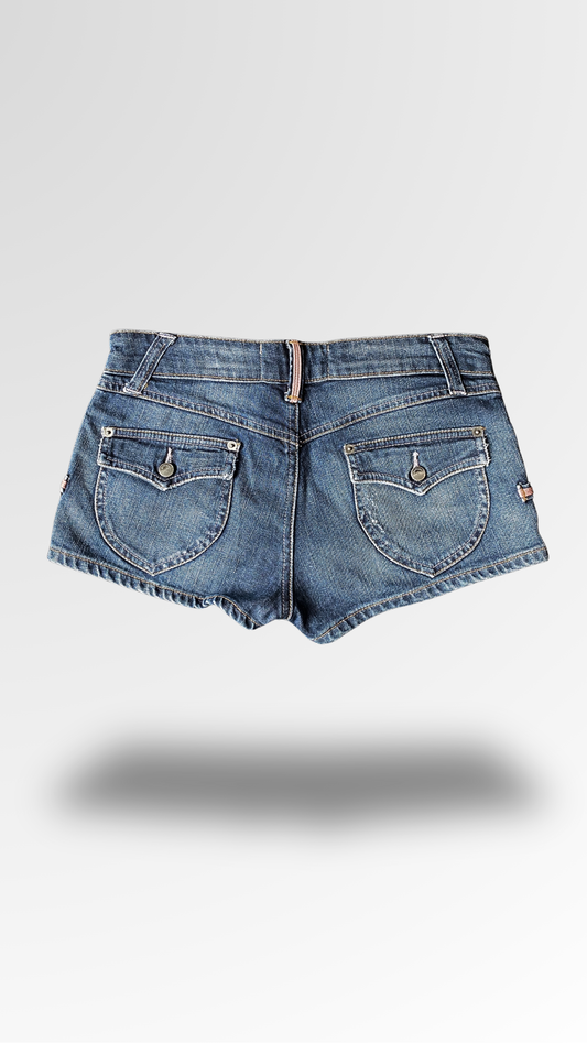 JOHN GALLIANO DENIM MINI SHORTS